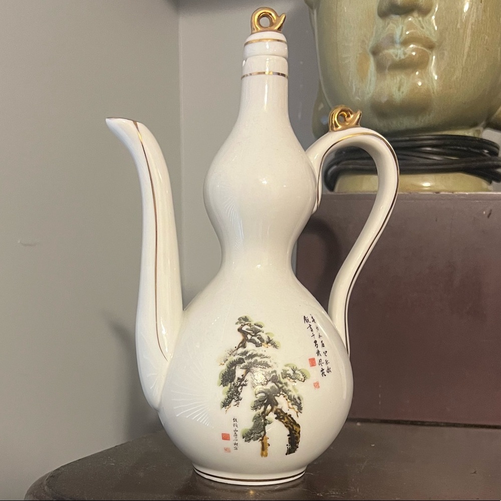 Vintage (?) 9” Japanese Teapot or Sake Pitcher